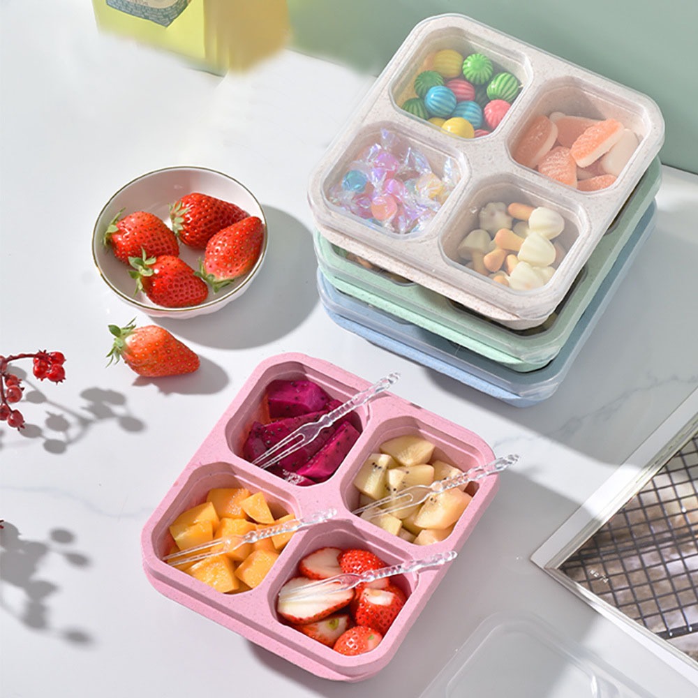 Meal Prep Lunch Boxes - Многоразовый контейнер для еды из пшеничной