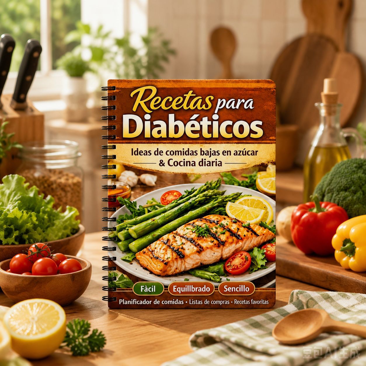 Meal Prep Book - План питания при диабете в спиральном
