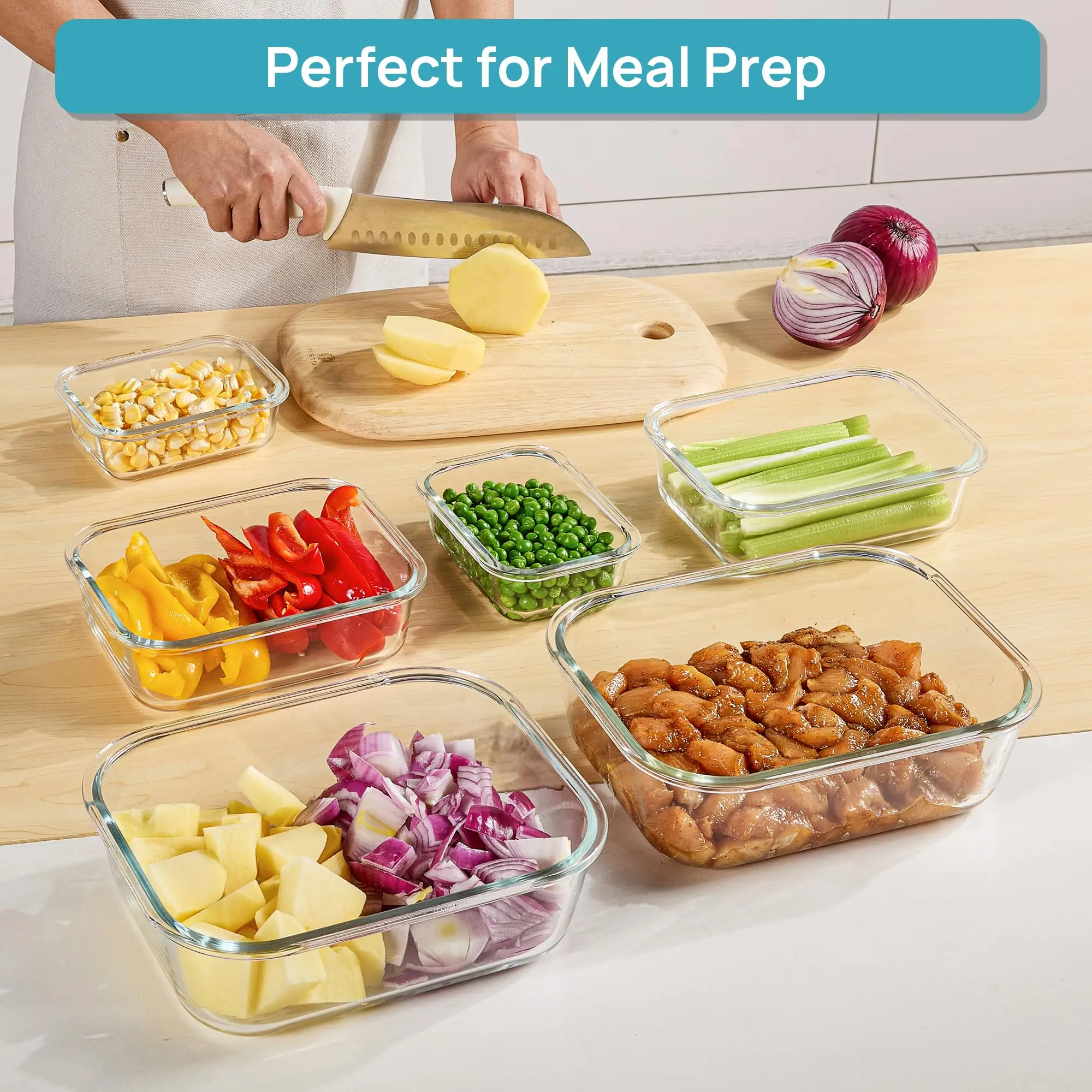 Набор из 18 стеклянных контейн – обзор и цена Meal Prep Lunch Boxes